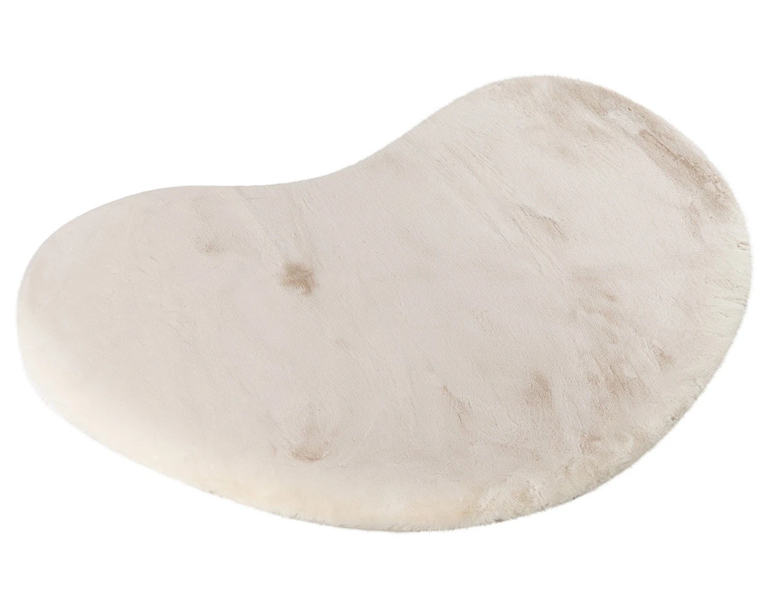 Tapis organique fausse fourrure blanc Joy