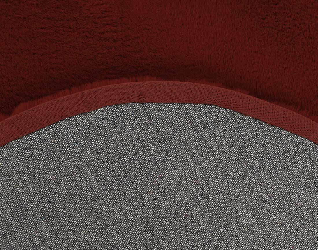 Tapis organique fausse fourrure rouge Joy