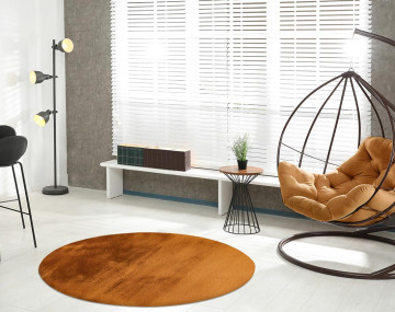 Tapis rond fausse fourrure...