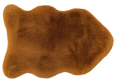 Tapis organique fausse fourrure orange Bear