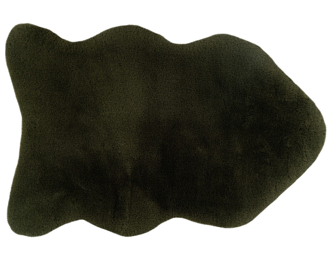 Tapis organique fausse fourrure vert Bear