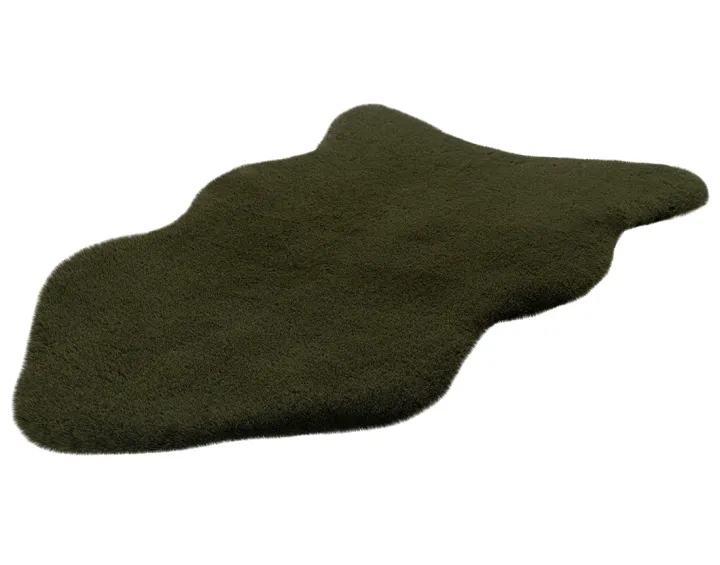 Tapis organique fausse fourrure vert Bear