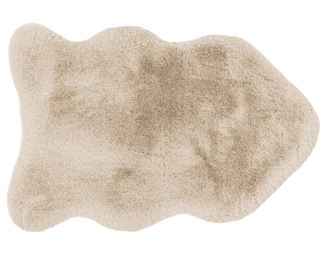 Tapis organique fausse fourrure beige Bear