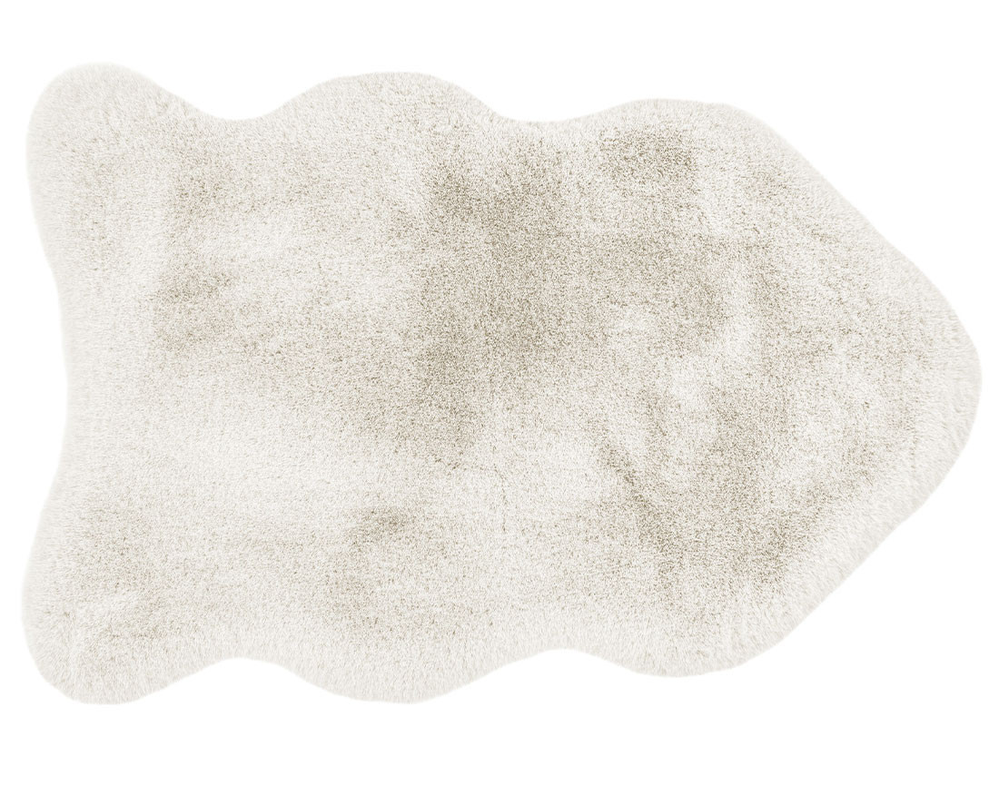 Tapis organique fausse fourrure blanc Bear