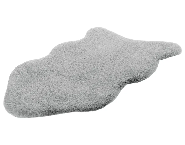 Tapis organique fausse fourrure gris Bear