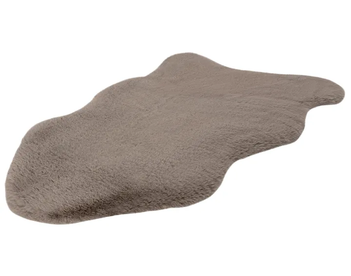 Tapis organique fausse fourrure taupe Bear