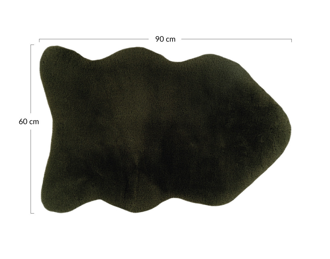 Tapis organique fausse fourrure vert Bear