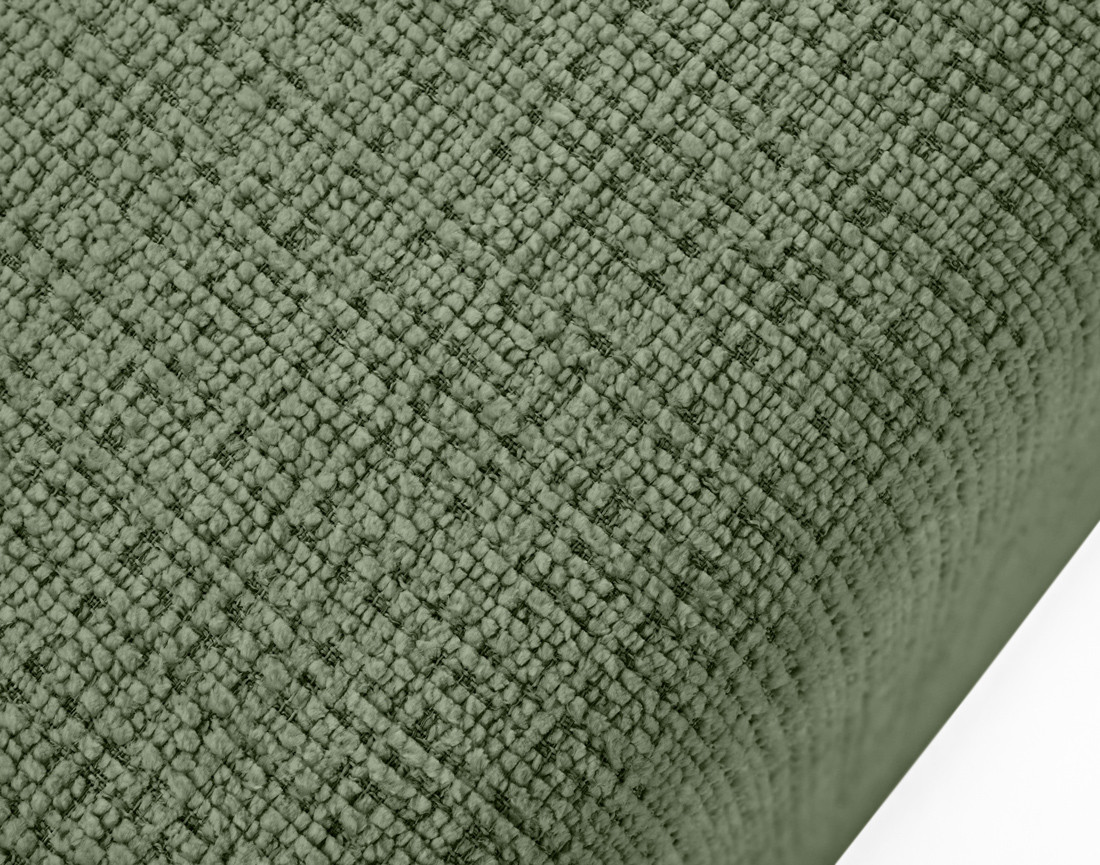 Canapé d'angle déhoussable et modulable 3 places et 1 pouf en velours texturé Calgary