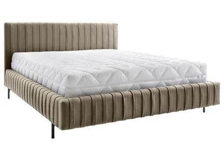 Lit coffre 140x200 cm sommier inclus en similicuir Flavio