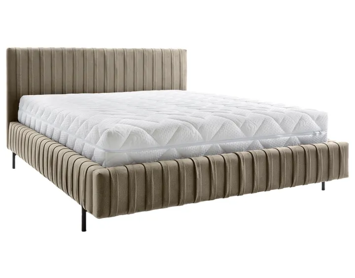 Lit coffre 140x200 cm sommier inclus en similicuir Flavio