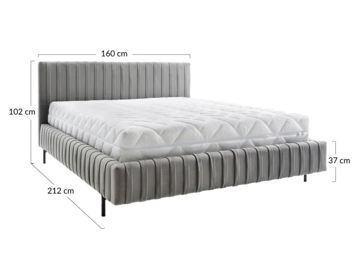 Lit coffre 140x200 cm sommier inclus en similicuir Flavio