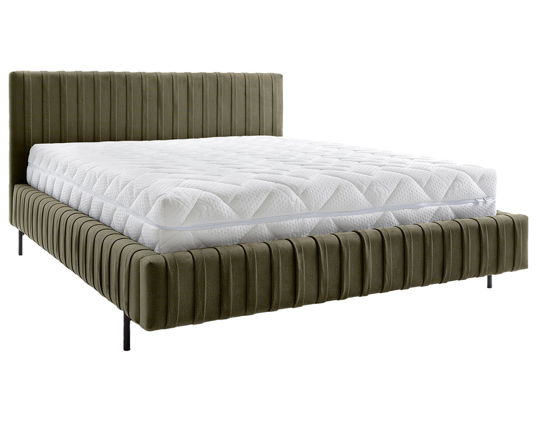 Lit coffre 160x200 cm sommier inclus en simili Flavio