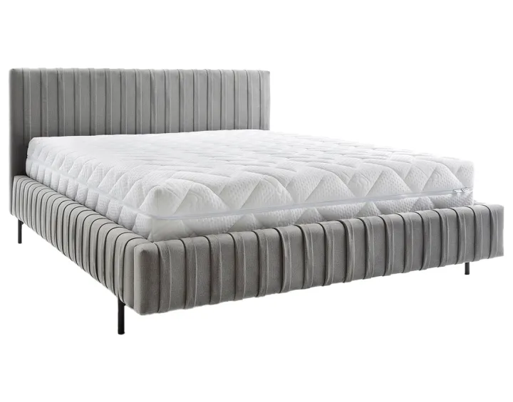 Lit coffre 180x200 cm sommier inclus en similicuir Flavio