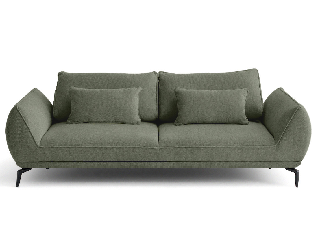 Canapé droit 3 places convertible en tissu texturé Arica