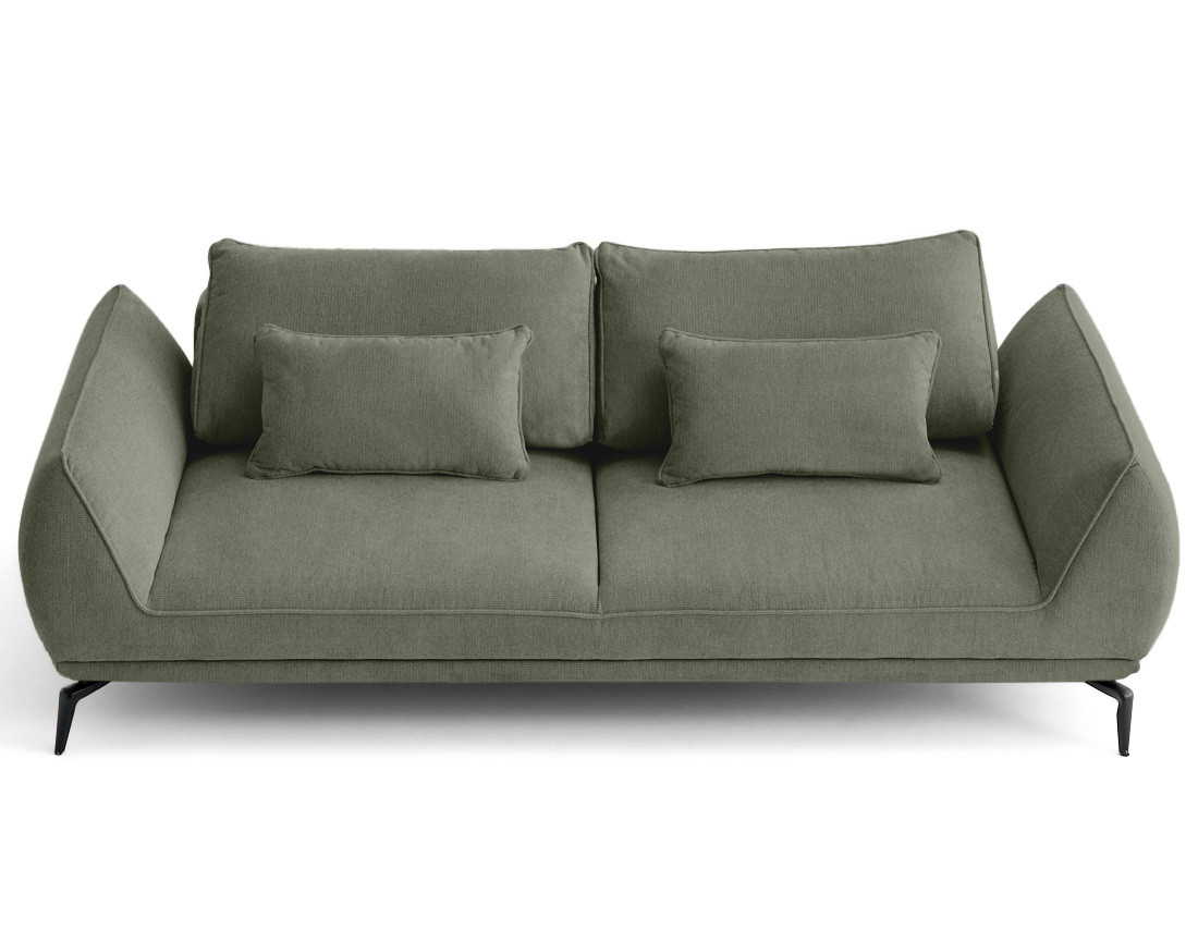 Canapé droit 3 places convertible en tissu texturé Arica