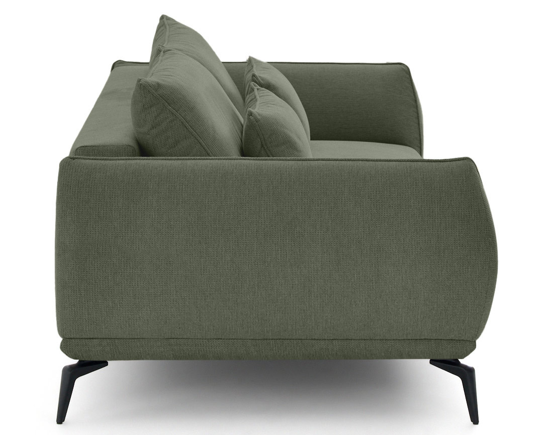 Canapé droit 3 places convertible en tissu texturé Arica