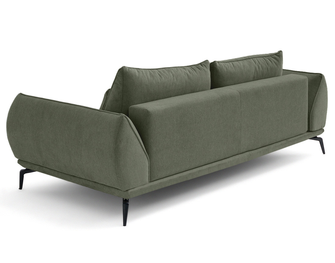 Canapé droit 3 places convertible en tissu texturé Arica