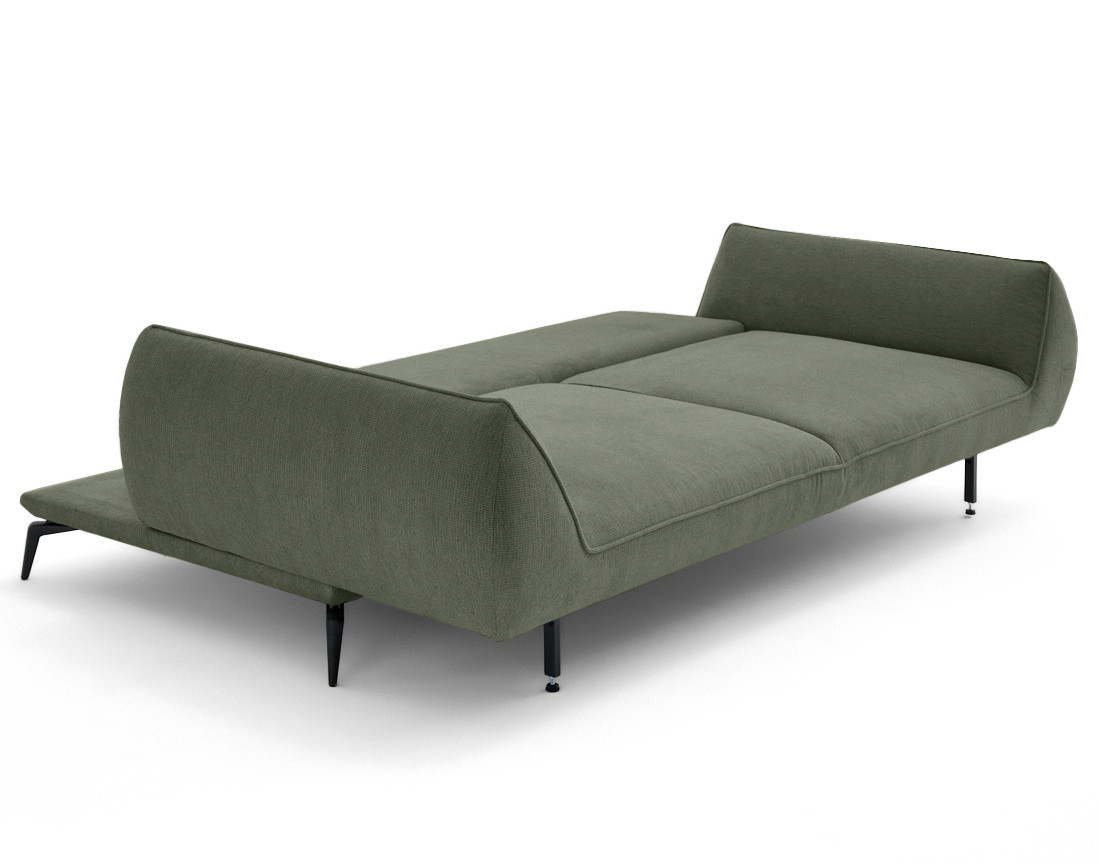 Canapé droit 3 places convertible en tissu texturé Arica