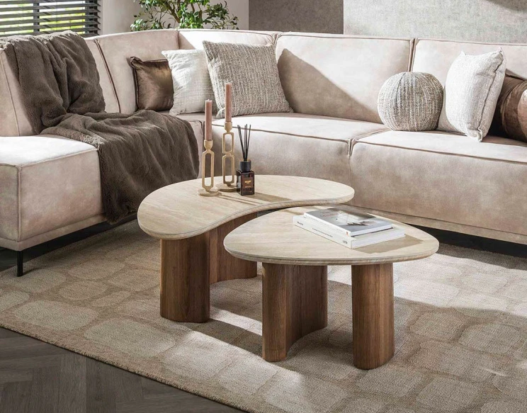 Lot de 2 tables basses bois...