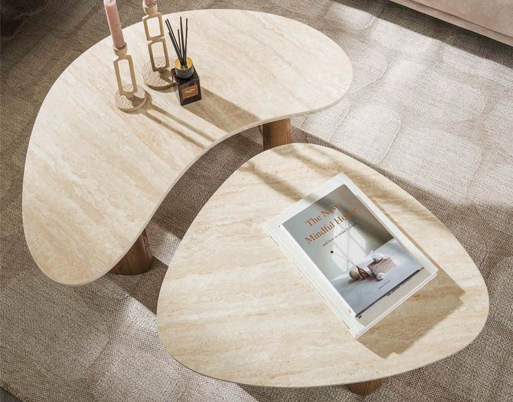 Lot de 2 tables basses bois...