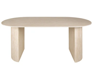 Table à manger bois effet travertin 6 personnes Maeva