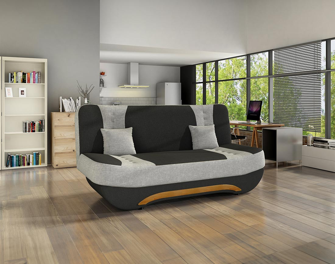 Canapé convertible clic-clac 3 places en tissu Nelson Canapé convertible clic-clac 3 places en tissu Nelson