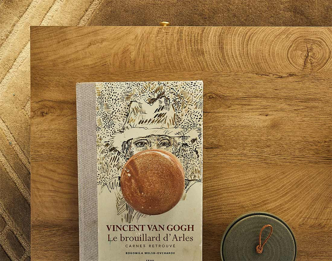 Table basse bois et cannage 1 tiroir et 1 niche 110 cm Goto