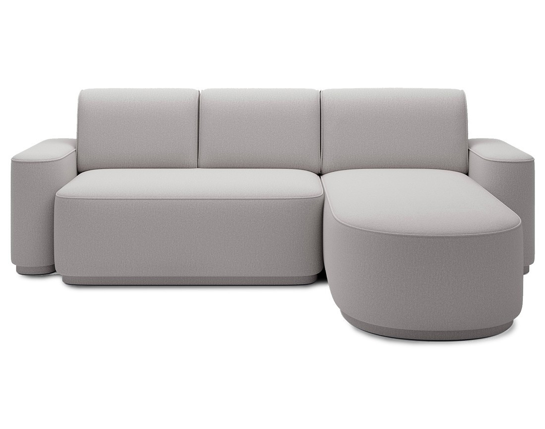 Canapé d'angle droit 4 places convertible avec coffre en tissu Sam Canapé d'angle droit 4 places convertible avec coffre en tissu Sam
