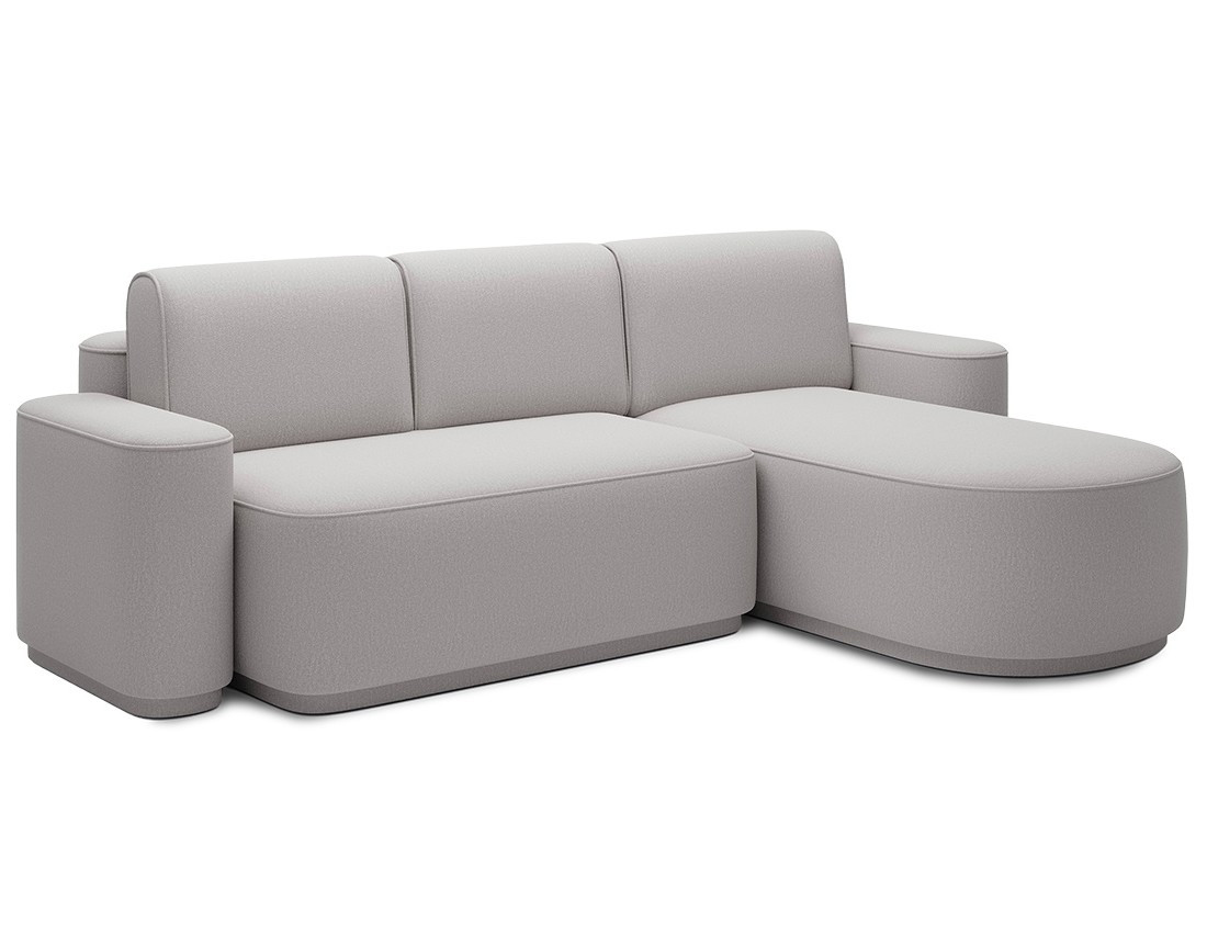 Canapé d'angle droit 4 places convertible avec coffre en tissu Sam Canapé d'angle droit 4 places convertible avec coffre en tissu Sam