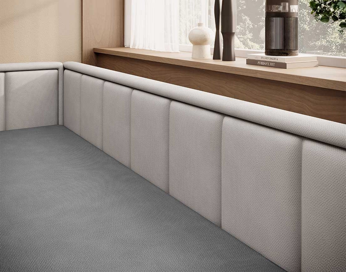 Canapé 3 places gauche convertible avec coffre en velours James