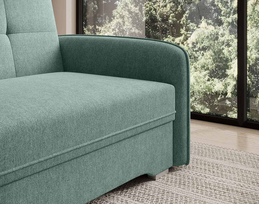 Fauteuil convertible avec coffre en velours Michelle