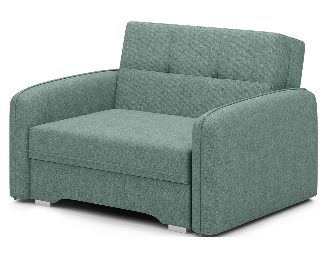 Fauteuil convertible avec coffre en velours Michelle