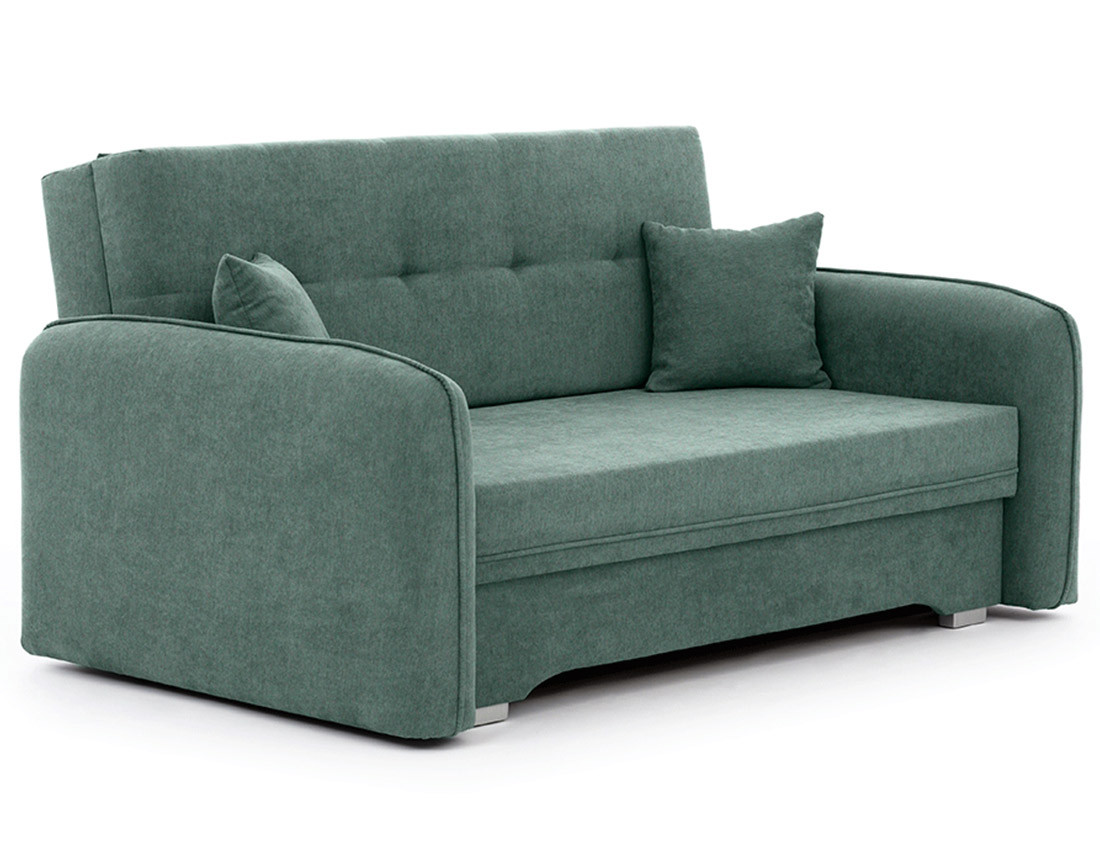 Canapé droit 3 places convertible avec coffre en velours Michelle