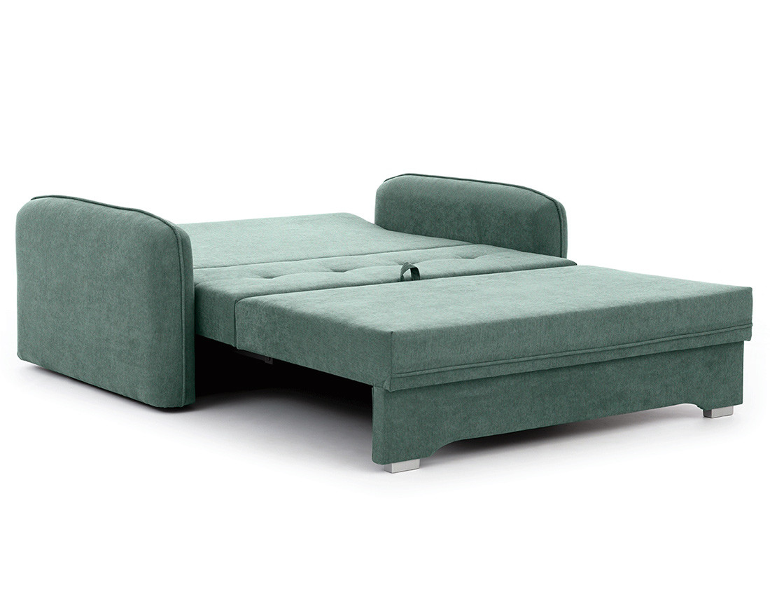 Canapé droit 3 places convertible avec coffre en velours Michelle