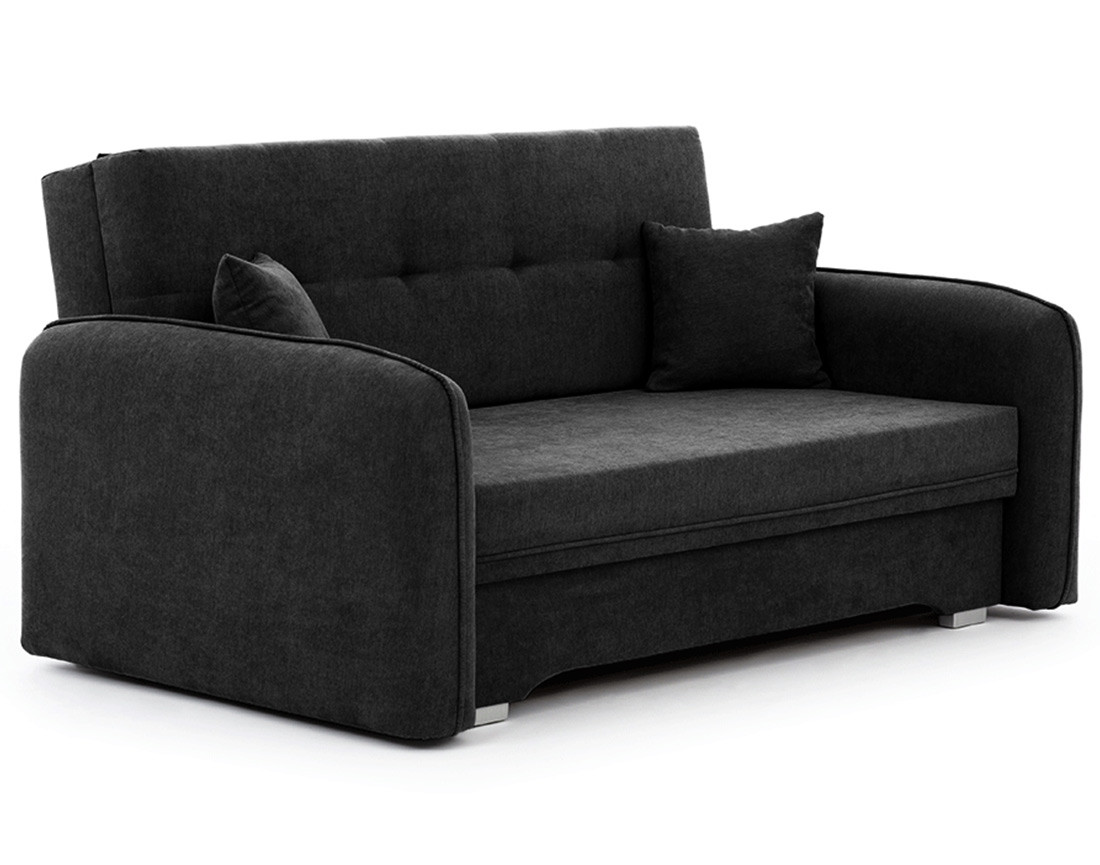 Canapé droit 3 places convertible avec coffre en velours Michelle Canapé droit 3 places convertible avec coffre en velours Michelle