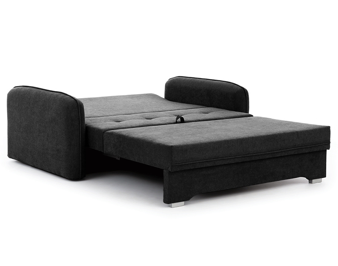Canapé droit 3 places convertible avec coffre en velours Michelle Canapé droit 3 places convertible avec coffre en velours Michelle