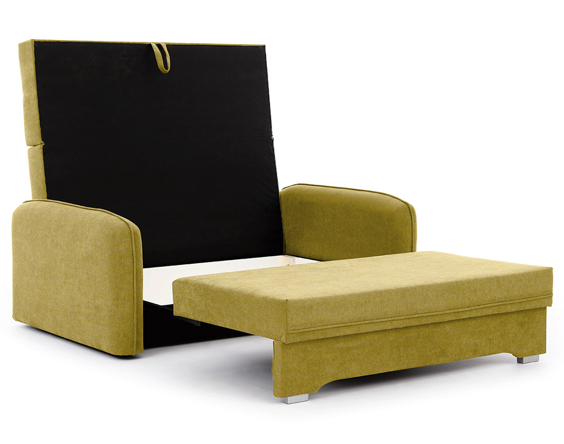 Canapé droit 3 places convertible avec coffre en velours Michelle