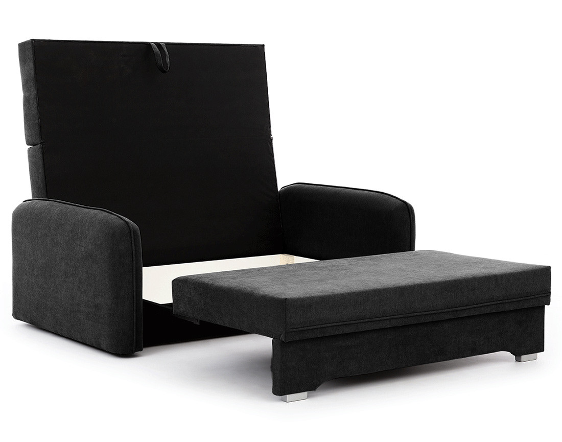 Canapé droit 3 places convertible avec coffre en velours Michelle Canapé droit 3 places convertible avec coffre en velours Michelle