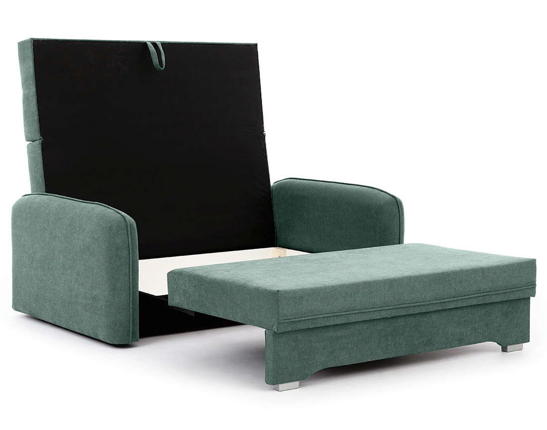 Canapé droit 3 places convertible avec coffre en velours Michelle