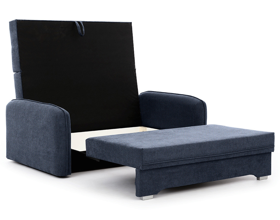 Canapé droit 3 places convertible avec coffre en velours Michelle