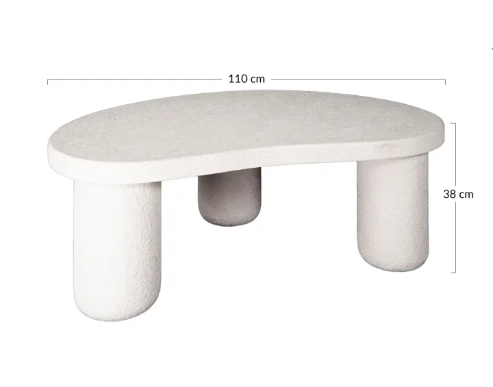 Table basse en marbre composite 110 cm Mahara