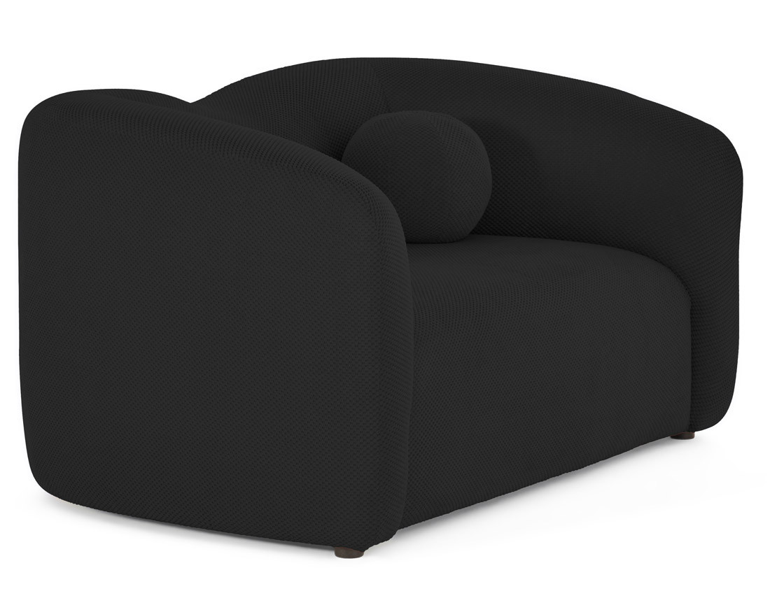 Canapé droit 2 places en velours texturé Charles Canapé droit 2 places en velours texturé Charles