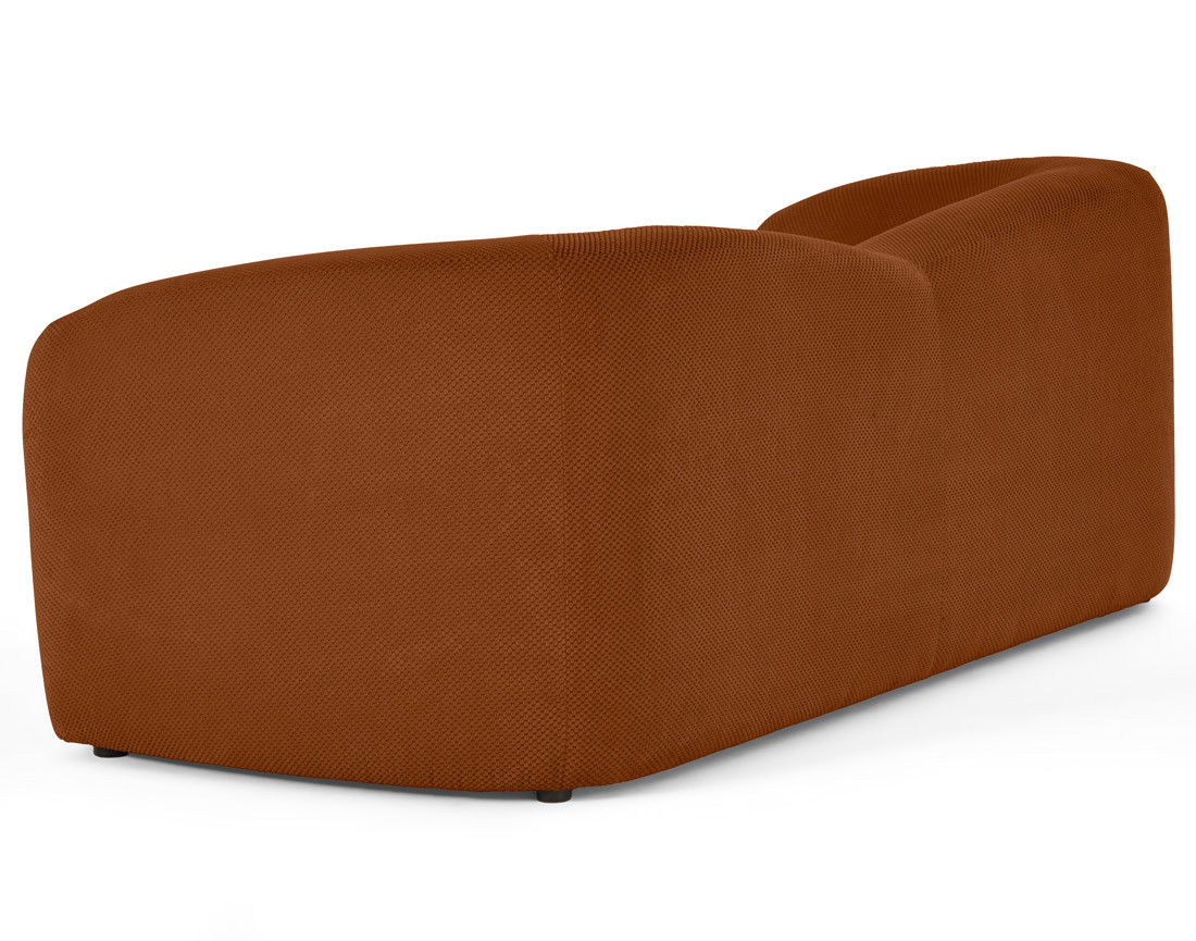 Canapé droit 3 places en velours texturé Charles