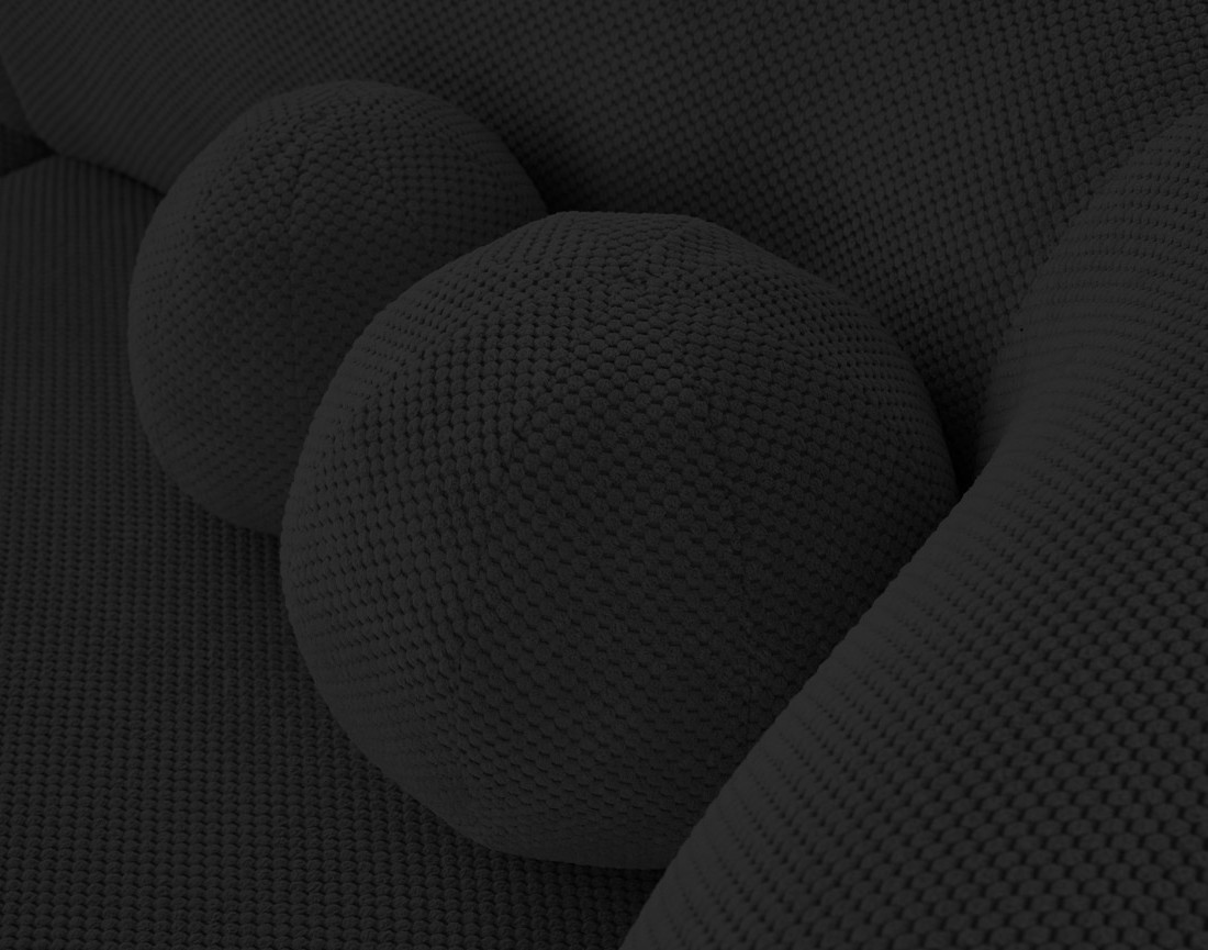 Canapé droit 2 places en velours texturé Charles Canapé droit 2 places en velours texturé Charles