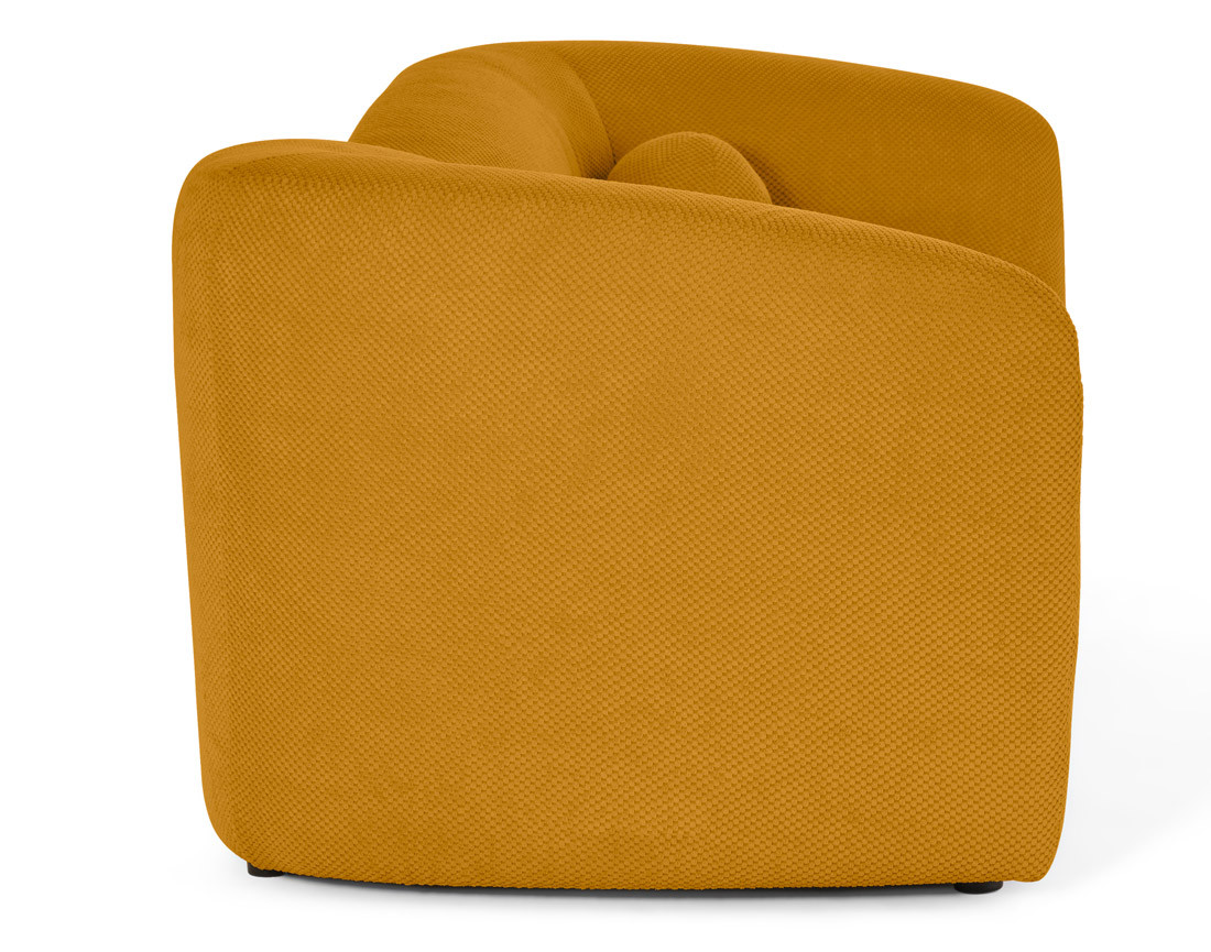 Canapé droit 4 places en velours texturé Charles