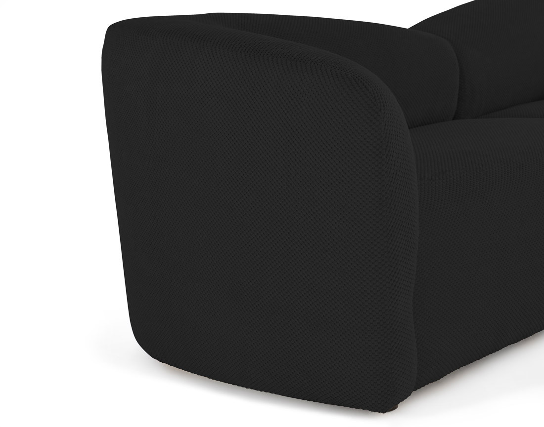 Canapé droit 4 places en velours texturé Charles Canapé droit 4 places en velours texturé Charles