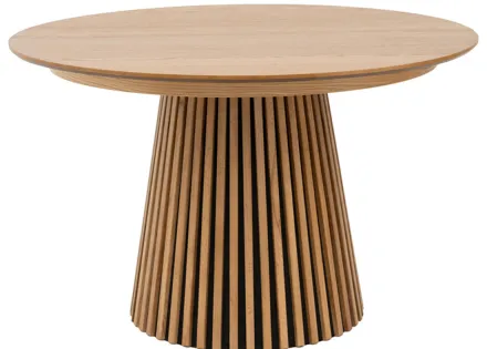 Table à manger ronde extensible bois 4 à 8 personnes Freya