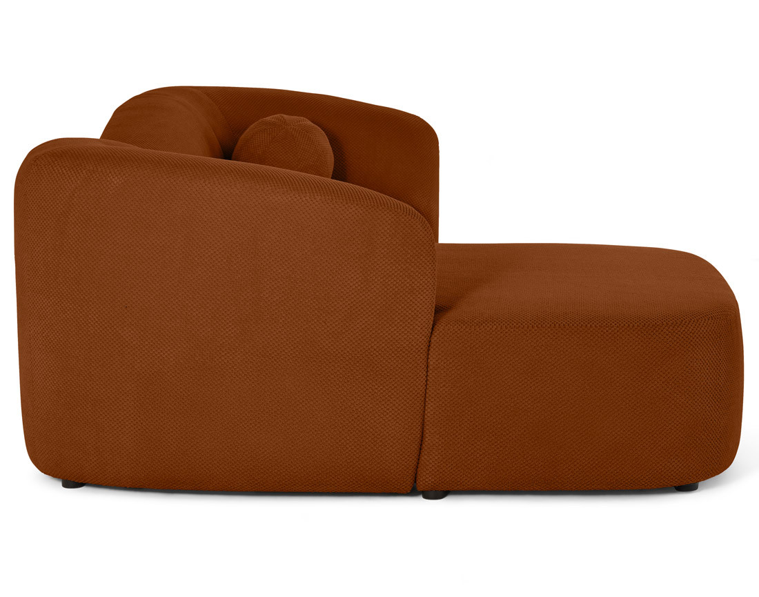 Canapé d'angle gauche 4 places en velours texturé Charles