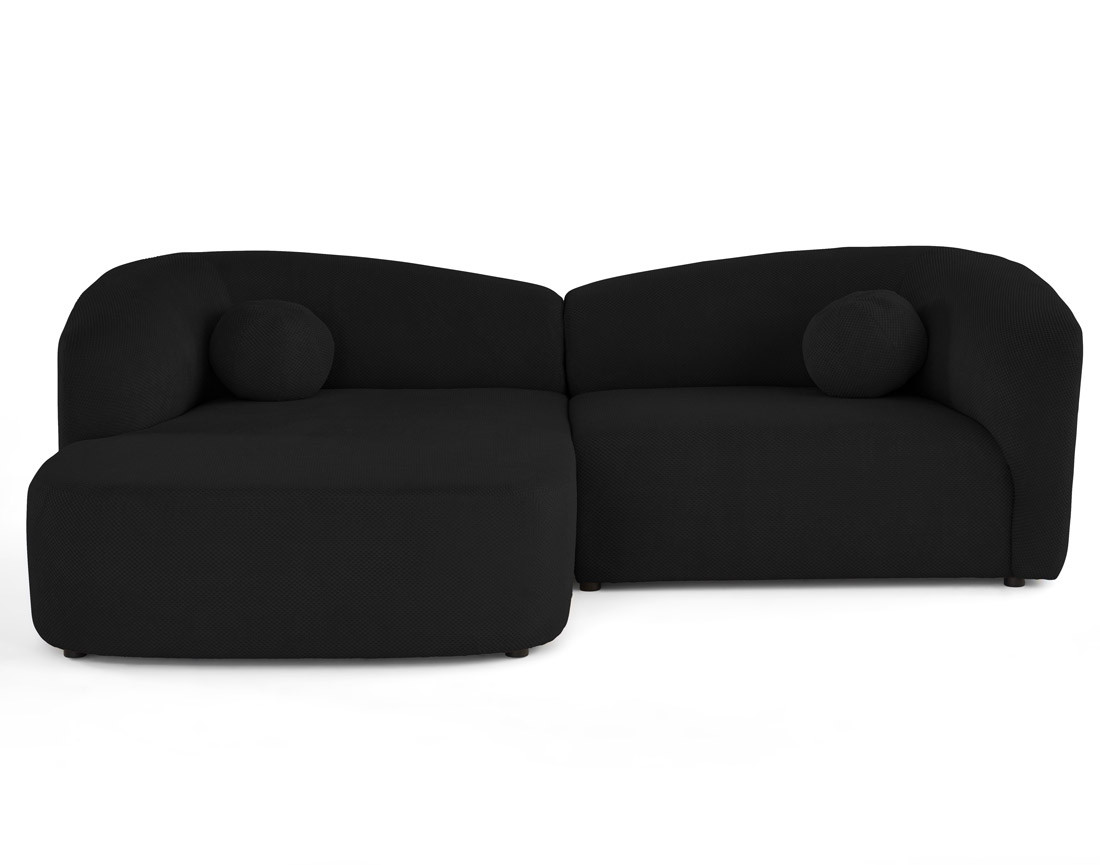 Canapé d'angle gauche 4 places en velours texturé Charles Canapé d'angle gauche 4 places en velours texturé Charles