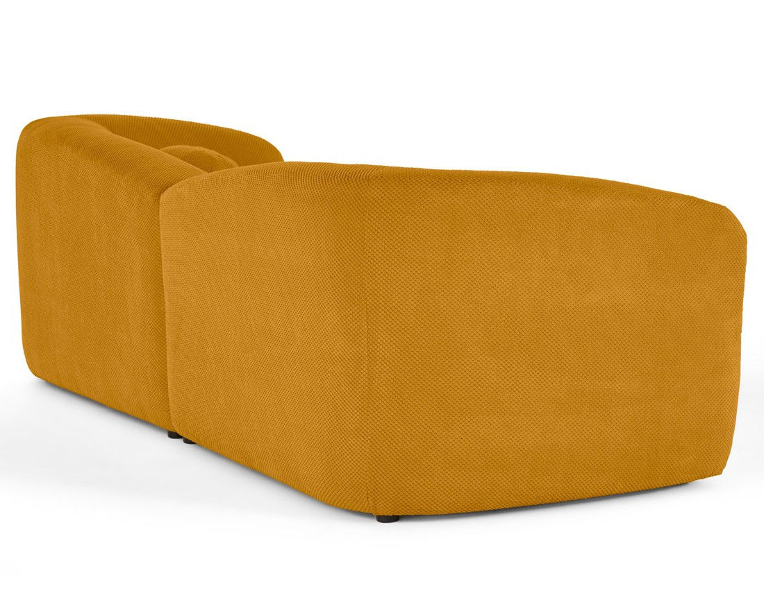 Canapé d'angle droit 4 places en velours texturé Charles